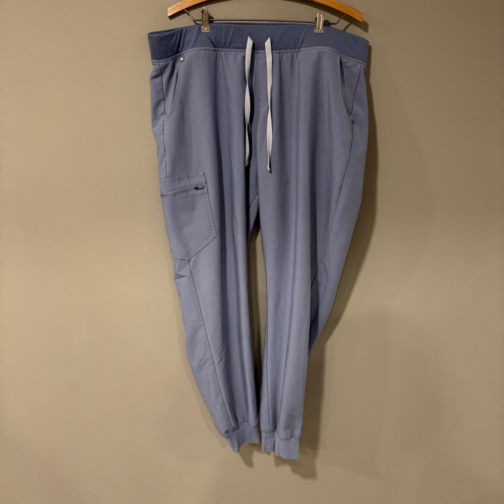 FIGS Zamora Jogger Scrub Pants Periwinkle Blue Size XXL Tall
